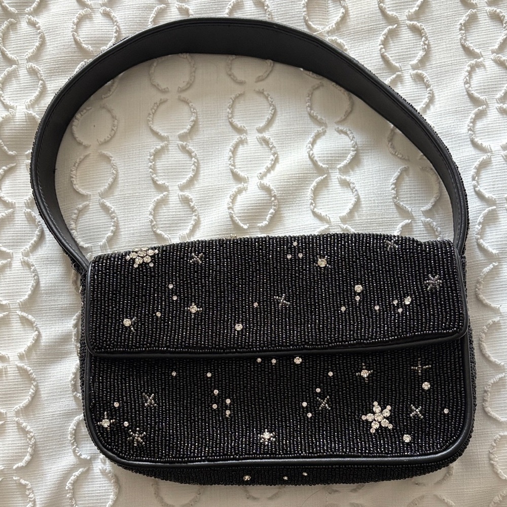 Staud Black Beaded Women's Bag
